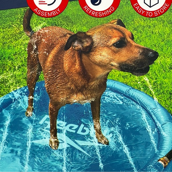 REEBOK Pet Sprinkler Mat For Dogs Cooling SIZE 39" For SMALL MEDIUM Breeds NEW - Picture 1 of 7